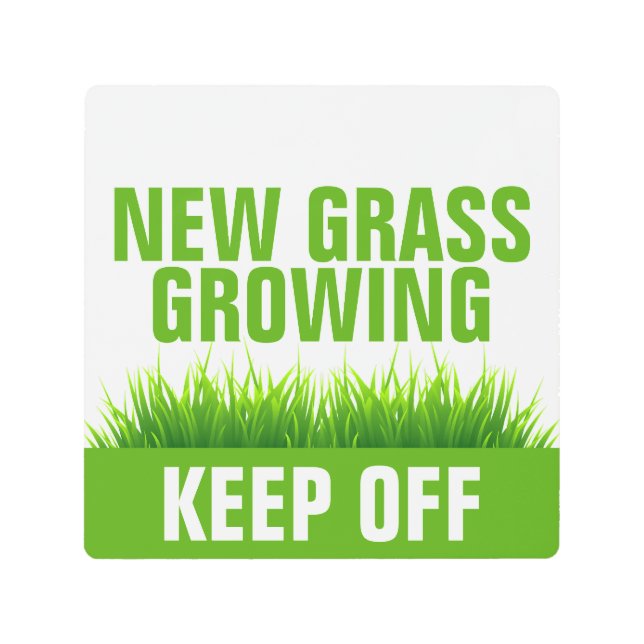 IMPRESIÓN EN METAL NUEVO CRECIMIENTO GRAVE MANTENER FUERA (Anverso)