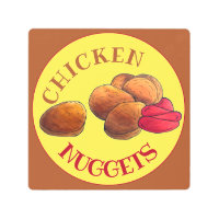 Nuggets de pollo con comida chatarra de Ketchup