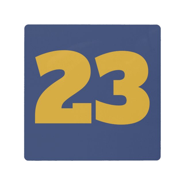 Impresión En Metal Números de casa en Metalizado, editar texto, (Anverso)