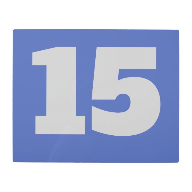 Impresión En Metal Números de casa en Metalizado, editar texto, (Anverso)