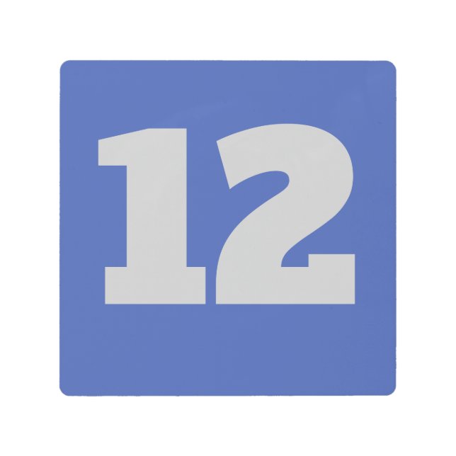 Impresión En Metal Números de casa en Metalizado, editar texto, (Anverso)