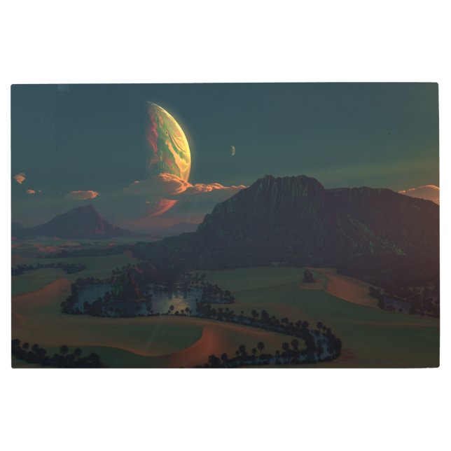 Impresión En Metal Oasia (atardecer) (Anverso)