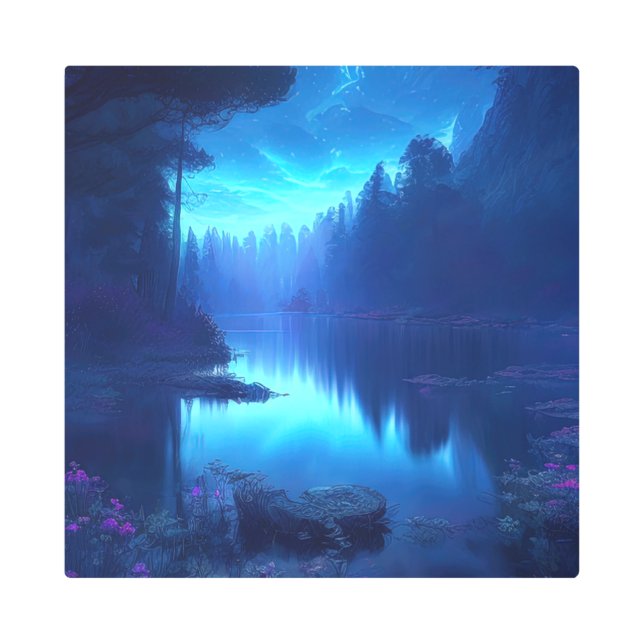 Impresión En Metal Oasis forestal encantado (Anverso)