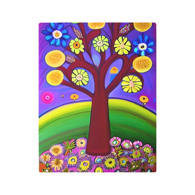 Impresión En Metal Obra artística espléndida | Mantener en contacto (Anverso)