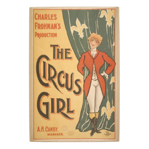 Impresión En Metal Obra de época "El Chica del circo"