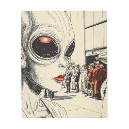 Impresión En Metal Observador extranjero: Una perspectiva retro de ci