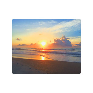 Impresión En Metal Océano Sol