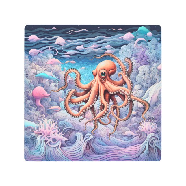 Impresión En Metal Octopus (Anverso)