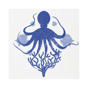 Impresión En Metal Octopus (fondo claro)