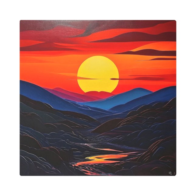 Impresión En Metal OCTURIA 16X16 pulgadas cuadrado muro Metalizado ar (Anverso)