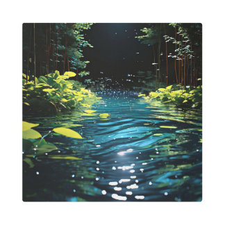 Impresión En Metal OCTURIA 16X16 pulgadas cuadrado muro Metalizado ar