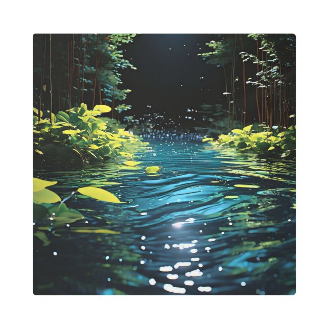 Impresión En Metal OCTURIA 16X16 pulgadas cuadrado muro Metalizado ar (Anverso)