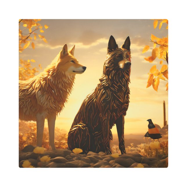 Impresión En Metal OCTURIA 16X16 pulgadas cuadrado muro Metalizado ar (Anverso)