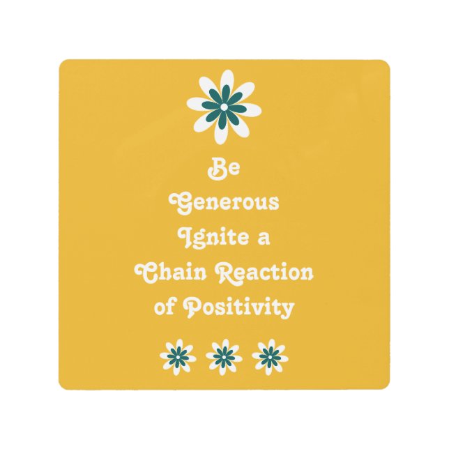 Impresión En Metal Oficina Retro Motivacional Inspirador Generoso (Anverso)