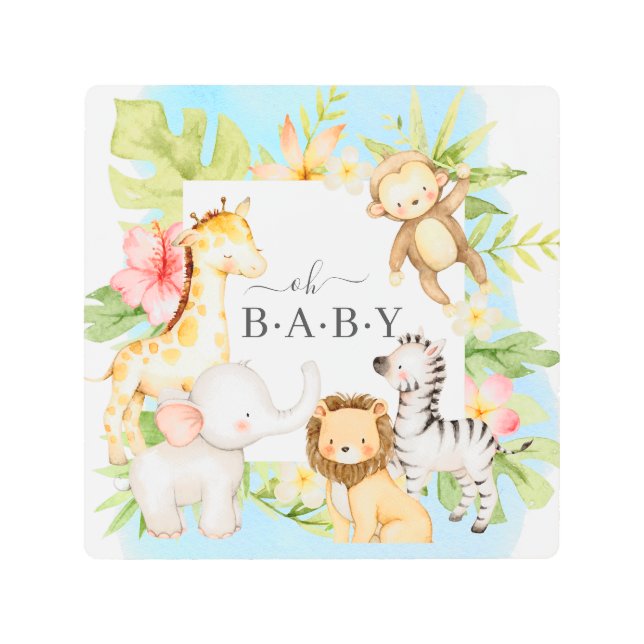 Impresión En Metal Oh Baby Jungle (Anverso)