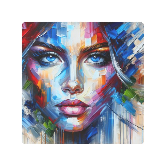 IMPRESIÓN EN METAL OJOS AZULES (Anverso)