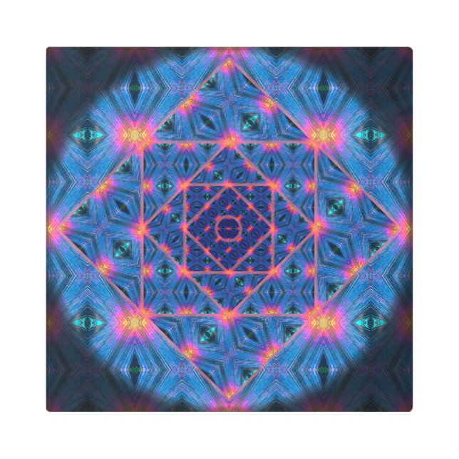 Impresión En Metal Ojos de máquina azul (Anverso)