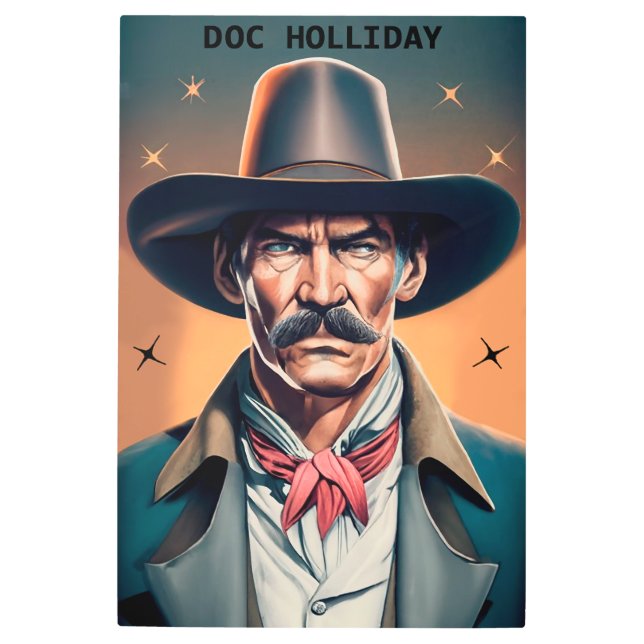 Impresión En Metal Old West Legend Doc Holliday (Anverso)