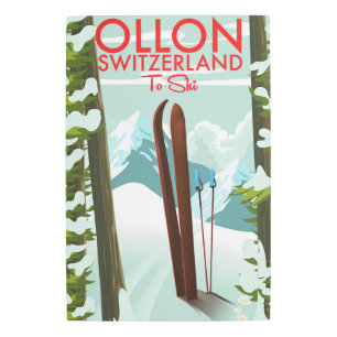 Impresión En Metal Ollon Swiss Ski