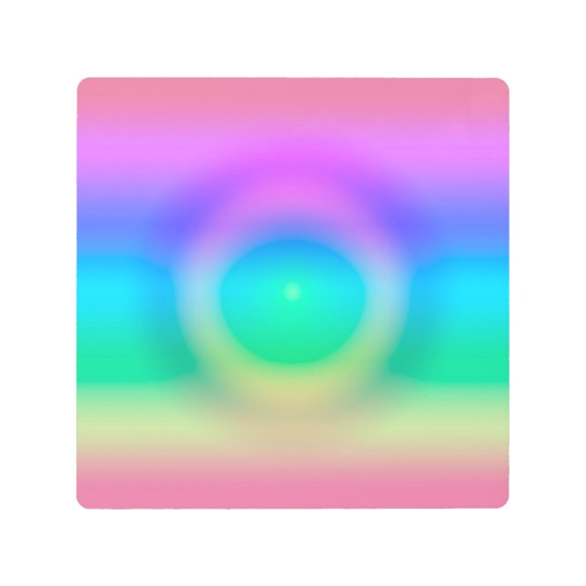 Impresión En Metal Ombre de ojos de arcoiris místico (Anverso)