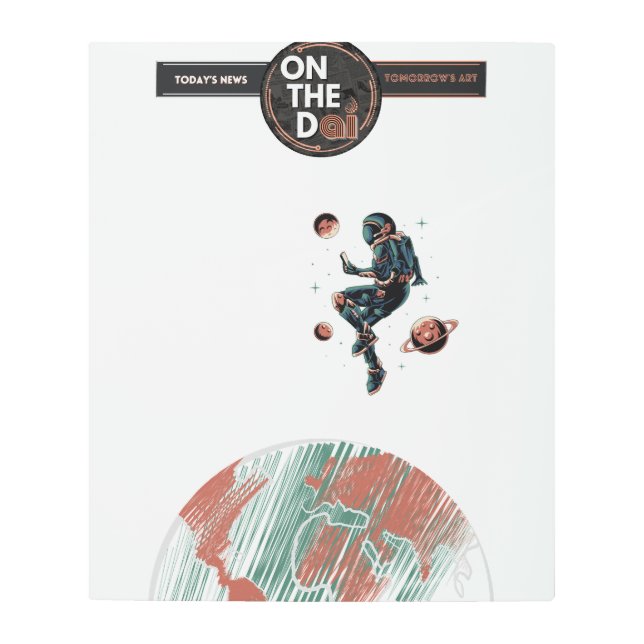 Impresión En Metal ON the Dai News Metalizado Wall Art (Anverso)