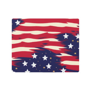 Impresión En Metal Ondas patrióticas