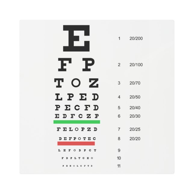 Impresión En Metal Óptima oftalmología de la visión ocular (Anverso)