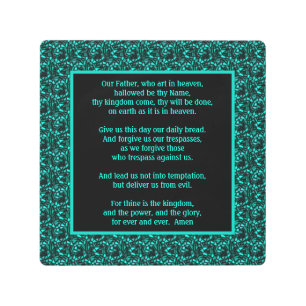 Impresión En Metal Oración del Señor Nuestro Padre Resumen Frontera  