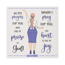 Impresión En Metal Oración Filipinas 1:3-4