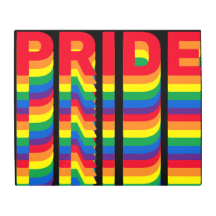 Impresión En Metal Orgullo lgbt lgbtq queer patrón arcoíris gay negro
