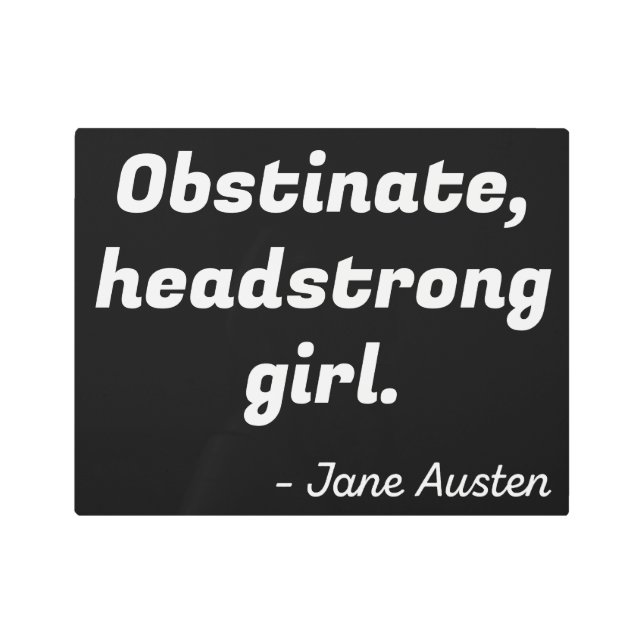 Impresión En Metal Orgullo y prejuicio (Anverso)