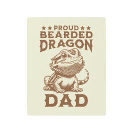 Impresión En Metal Orgulloso Dragon Dad Reptile Lover