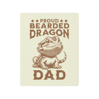 Impresión En Metal Orgulloso Dragon Dad Reptile Lover