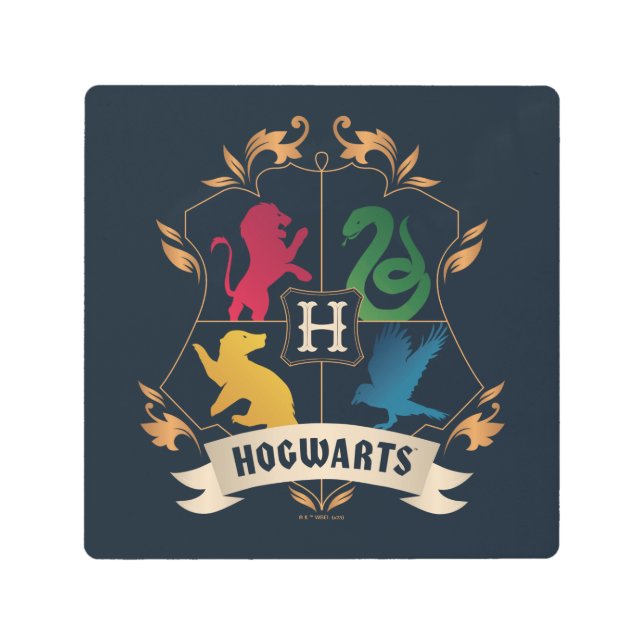Impresión En Metal Ornate HOGWARTS™ House Escudo (Anverso)