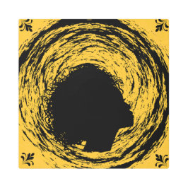 Impresión En Metal Oro y negro