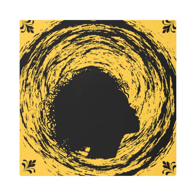 Impresión En Metal Oro y negro (Anverso)