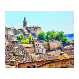 Impresión En Metal Orvieto Italia Hillside