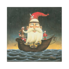 Impresión En Metal Oscuro Fantasía Santa Pirate Canvas Art