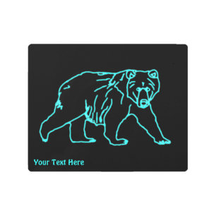 Impresión En Metal Oso eléctrico de Kodiak