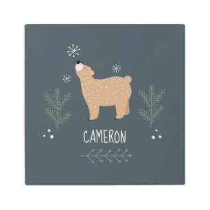 Impresión En Metal Oso somnoliento