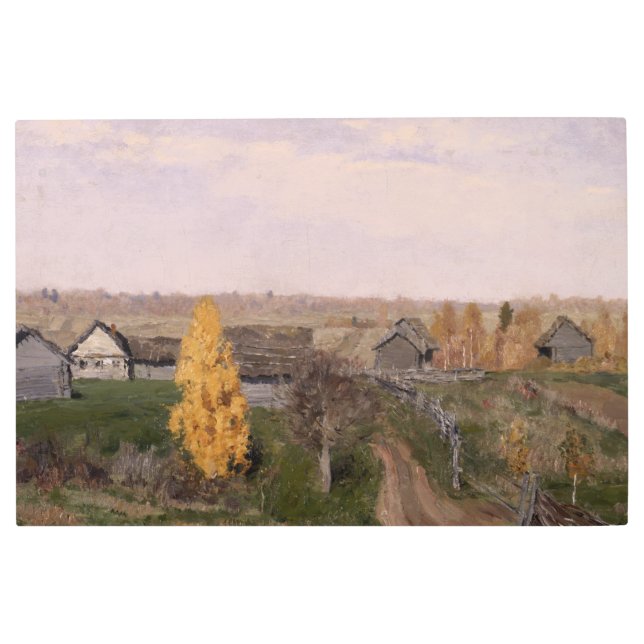 Impresión En Metal Otoño dorado | Issac Levitan (Anverso)