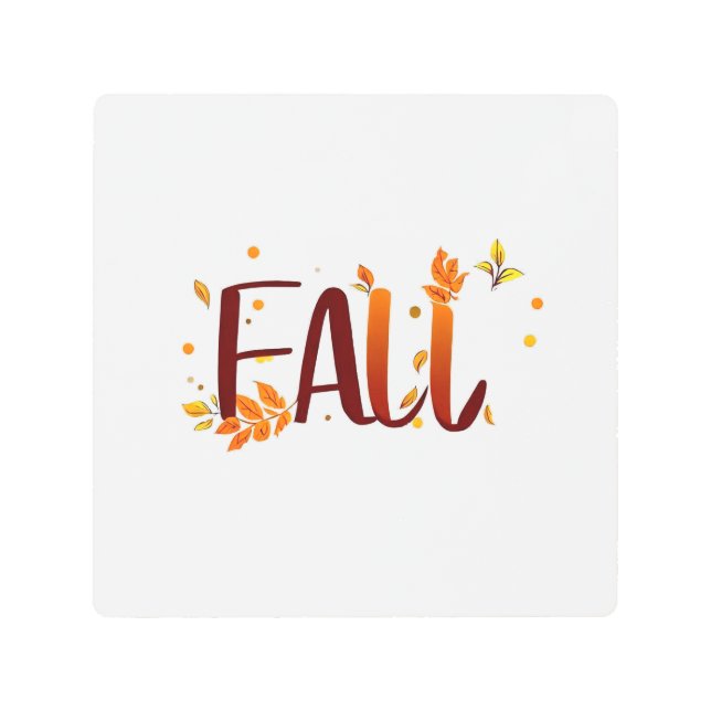 Impresión En Metal Otoño/otoño/hojas (Anverso)