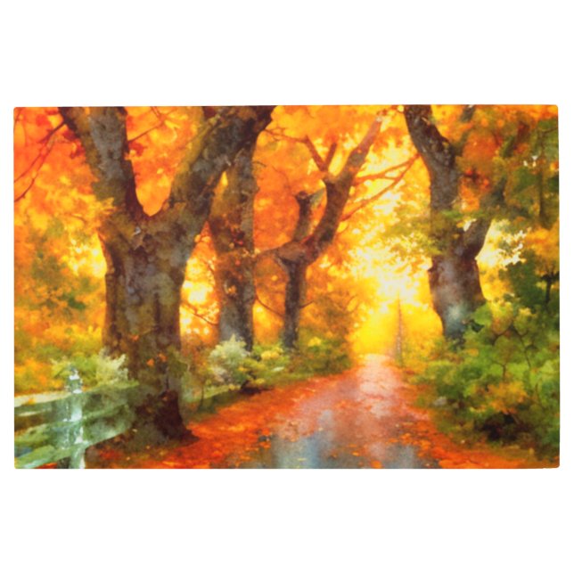 Impresión En Metal Otoño/otoño/hojas/naturaleza (Anverso)