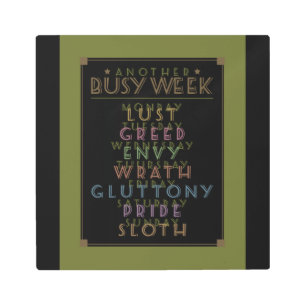 Impresión En Metal Otro Black Gfx de semana ocupado