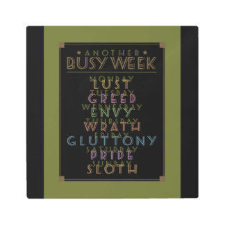 Impresión En Metal Otro Black Gfx de semana ocupado