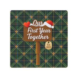 Impresión En Metal Our First Year Together 2025 Wooden Sign