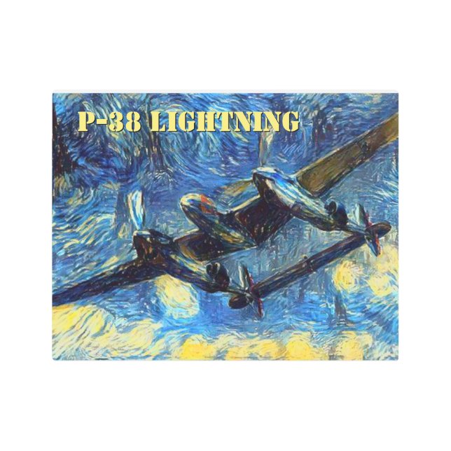 Impresión En Metal P-38 Lightning Starry Sky (Anverso)