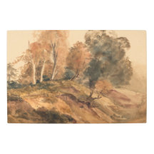 Paintaje paisajístico de otoño en una granja moder