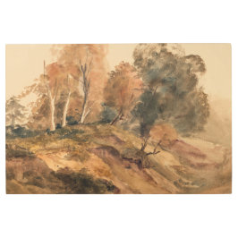 Impresión En Metal Paintaje paisajístico de otoño en una granja moder