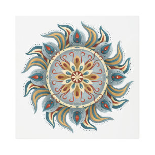 Impresión En Metal Painterly Mandala